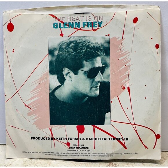 Glenn Frey The Heat is On / Harold Faltermeyer Shoot Out 45 Beverly Hills Cop - Picture 3 of 8